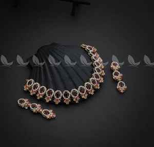 Kundan Choker Necklace Set Kundan Stone With Pearl Brass Necklace for <b>Ethnic</b> Party Wear for Wedding Engagement and Anniversary - Product Image 4