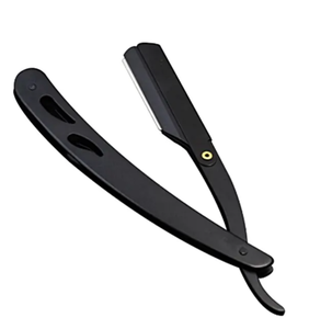 Nueva maquinilla de afeitar recta de acero inoxidable para hombres de alta calidad, maquinilla de afeitar Manual con soporte para cuchillas - Product Image 4