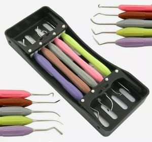 Juego de 5 uds. Dental de relleno compuesto de instrumentos de alta calidad, mango de silicona con Cassette de acero inoxidable - Product Image 4