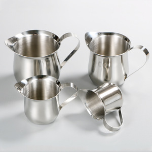 Brocca per Latte in Polvere in Acciaio Inox con Logo Personalizzato, Mini Brocca per Crema e Montaggio del Latte per Caffè, Latte, Cappuccino ed Espresso - Product Image 6