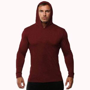 Pull à capuche d'été à manches longues Taille européenne Hommes Fitness Sports Loisirs Course Entraînement GYM 100% Coton Nouveau - Product Image 5