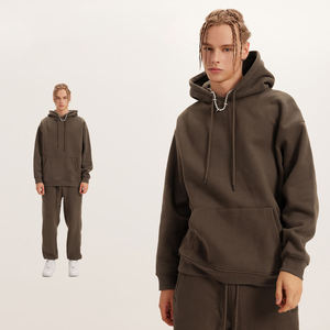 2026 Crazymaker Premium Custom 100% Cotton Plain Tracksuit Men Jogging Hoodie Sweat Suits Blank 2 Piece Set Tracksuit Sets - Product Image 2