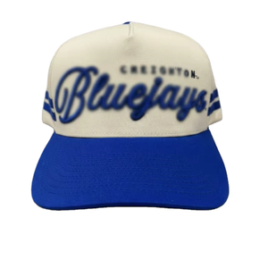 Casquette de baseball style vintage avec logo brodé 3D, bicolore à rayures contrastées, casquette snapback décontractée pour le sport et la protection solaire - Product Image 1