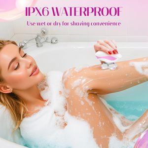Afeitadora Rotatoria Recargable Húmeda/Seca para Mujer, Depiladora Eléctrica Inalámbrica, Recortadora Corporal Antideslizante para Dama, IPX7 - Product Image 4