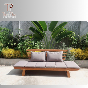 เตียงนอนกลางแจ้งไม้เนื้อแข็งอะคาเซียทันสมัย ทนทาน สะดวกสบาย เหมาะสำหรับสวนสาธารณะ ห้างสรรพสินค้า โรงแรม และวิลล่า - เฟอร์นิเจอร์ธินห์ฟู - Product Image 5