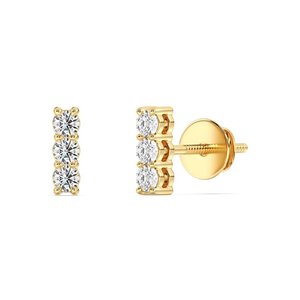 Lab Grown Diamond <b>Bar</b> Stud Earrings - Product Image 1