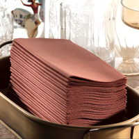 Serviettes en papier terracotta 16x16 pouces jetables pliées en accordéon, fournitures de fête minimalistes