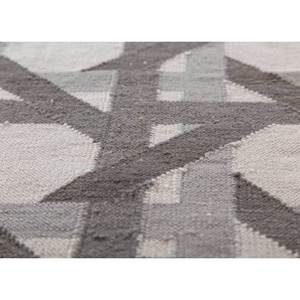 Alfombras Geométricas de Lana Alhambra en Gris y Negro, Tejido Plano para el Hogar, Pasillo, Rectangulares a Rayas-ADWL-13210 para Dormitorio, Sala de Estar - Product Image 3