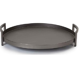 2023 producto más vendido, capa de polvo de Metal, bandeja redonda negra para servir alimentos con elegante plato de producto de utensilios de cocina para el hogar - Product Image 1