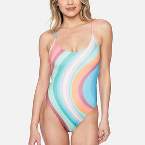 Maillot de bain une pièce pour femme, design de haute qualité, sexy, écologique, séchage rapide, respirant, en spandex/nylon, logo personnalisé pour les vêtements de plage - Product Image 1