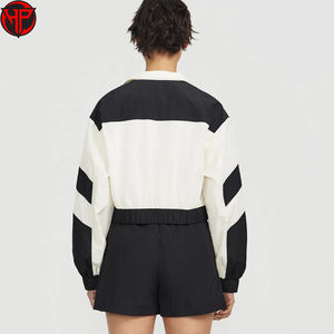 Vente en gros Ensemble coupe-vent et survêtement court zippé en nylon unisexe avec logo personnalisé respirant pour la saison d'automne pour femmes et hommes - Product Image 6