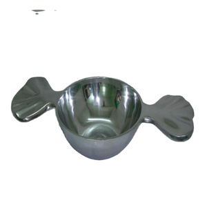 Bol à fruits et noix en aluminium décoratif avec logo personnalisé bol à salade en métal poli panier de fruits idées de cadeaux d'affaires écologiques - Product Image 1