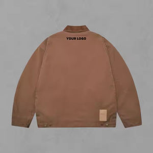 Veste universitaire personnalisable 2025 pour hommes en toile 100% coton teint en fil Service OEM - Product Image 4