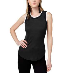 Débardeur décontracté Ringer pour femme 100% coton respirant et écologique motif solide avec logo avant - Product Image 1