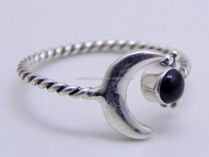 Anillo hecho a mano de Plata de Ley 925 más vendido, nuevo diseño, piedra lunar arcoíris Natural, piedra preciosa clásica para fiesta, joyería de boda - Product Image 4