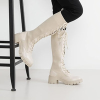 Bottes d'équitation Sexy Cool Black Matt Over Knee pour femmes chaussures pour dames