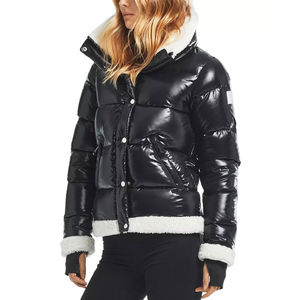 Chaqueta de Mujer Nueva, Cortavientos, Estilo Urbano, Colores Sólidos, Tela Estampada, Talla XL, Relleno de Algodón - Product Image 4