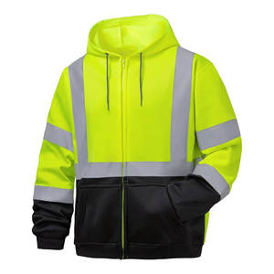 Uniforme de trabajo de poliéster de alta calidad con capucha Super Visible Hivis reflectante seguridad sudadera chaqueta al por mayor alta térmica - Product Image 5