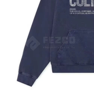 เสื้อมีฮู้ดผ้าฟลีซสำหรับผู้ชายเสื้อฮู้ดผ้าโพลีเอสเตอร์/ ผ้าฝ้ายผสมแฟชั่นสตรีทแวร์แบบสวมหัวทันสมัยสำหรับฤดูหนาว - Product Image 6