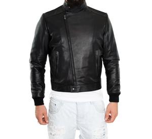 Blouson en cuir pour homme grande taille, fabriqué au Pakistan, couleur personnalisée, col montant en toile, design réversible et respirant, modèle 2026 - Product Image 5