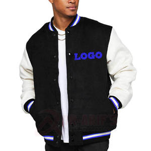 Fournisseur personnalisé de veste universitaire Pakistan Veste universitaire pour hommes Path Broderie Lettre pour homme Manches en cuir Vestes surdimensionnées - Product Image 1