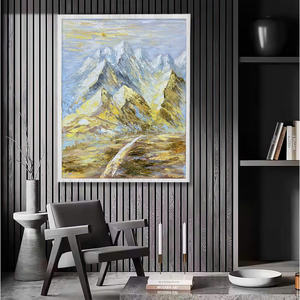ภาพวาดสีน้ำมันวาดด้วยมือแบบกำหนดเอง | ทิวทัศน์ภูเขาทำด้วยมือดั้งเดิมสำหรับการตกแต่งภายใน - Product Image 2