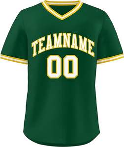 Jersey de béisbol de secado rápido Unisex personalizado, ropa deportiva de cuello redondo con estampado de sublimación, camisetas Unisex transpirables - Product Image 3