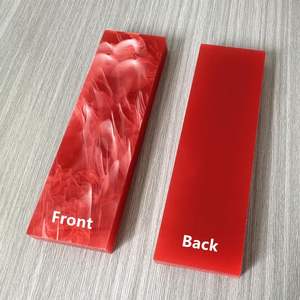 Poignée de couteau d'ange en résine faite à la main brillante Matériau époxy poli vierge pour la fabrication de couteaux personnalisés Projets d'artisanat de poignée de bricolage - Product Image 4