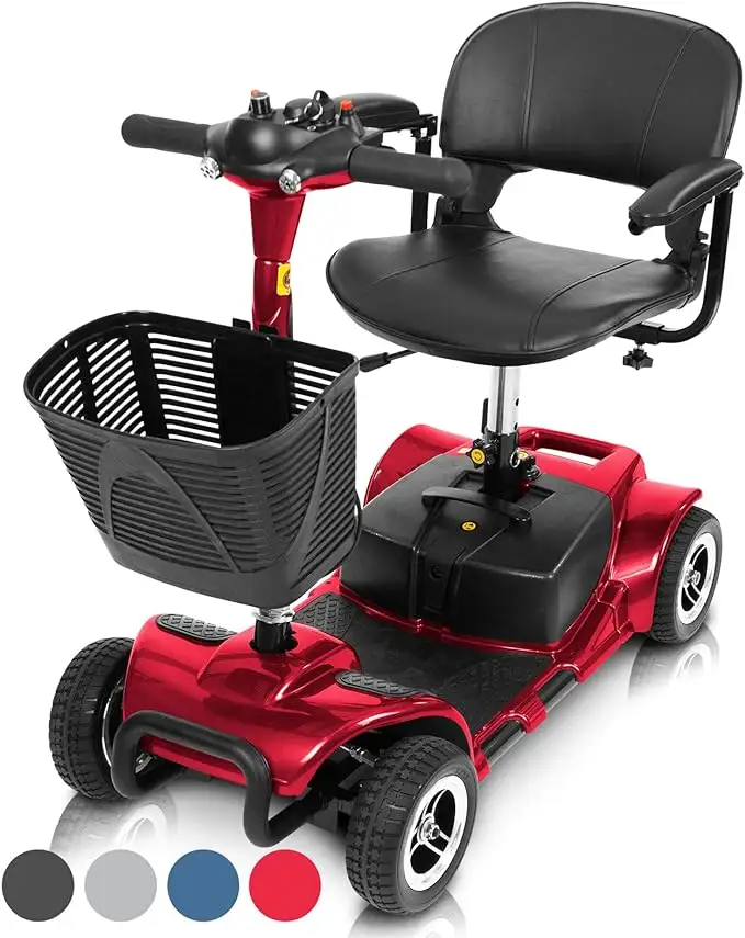 Brand New Hot Selling 4 Wheel Mobility Scooter - Electric Powered Wheelchair Device - Compact Heavy Duty Mobile for Travel,