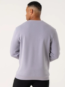 เสื้อฮู้ดดี้สีขาวครึ่งตัวสำหรับผู้ชาย ทรงโอเวอร์ไซส์ คุณภาพสูง ผ้าถักเนื้อหนา ทรงหลวม ไหล่ตก ผ้าฝ้าย 100% สำหรับฤดูใบไม้ร่วง - Product Image 3
