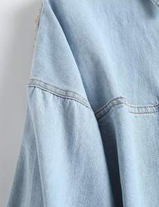 Veste d'hiver en jean pour homme à manches longues et col montant avec impression de logo personnalisée - Product Image 4