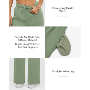 Pantalones de rizo francés de algodón y poliéster personalizados al por mayor, pantalones para correr, pantalones de chándal de gran tamaño - Product Image 3