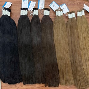 100% Blonde Cheveux Humains Vietnamiens En Vrac Extensions De Cheveux Cuticule Naturelle Alignée Droite En Vrac Cheveux Sans Trame - Product Image 3