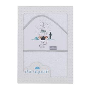 Serviette de bain Dakota 100x100 cm carrée, 400 GSM, coton éponge blanc, motif dessin animé imprimé pour enfants, usage domestique, accessoire de salle de bain - Product Image 1