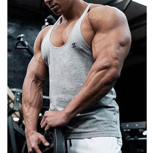 เสื้อกล้ามออกกำลังกายผู้ชายคุณภาพสูง ผลิตจำนวนน้อยได้ ขายดีที่สุด ทรงเข้ารูป เสื้อผ้าฟิตเนส เสื้อกล้ามผู้ชาย - Product Image 3