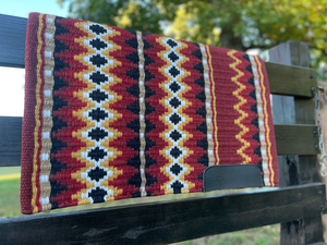 Couverture de selle Western Show Horse Design néo-zélandais Couverture de selle en laine faite à la main Top Tapis de selle en laine Taille - Product Image 4