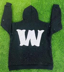 High Quality Autumn Embroidered Zip Hoodie Heavyweight 100% Cotton Custom Logo French Terry Waterproof Oversized Pullover Hoodie - Product Image 4