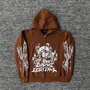 Custom Zip up Hoodie High Quality Hoodies Zip Ups 400/500 Gsm Oversize Zipper Luxury 100% Cotton <b>Blank</b> Unisex Fleece Zip Hoodie - Product Image 3