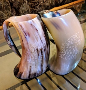 Cuerno de búfalo auténtico, taza de estilo Animal, cuerno de beber náutico pulido personalizado para uso en Bar, jarra de cerveza artesanal natural - Product Image 3