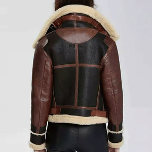 Chaqueta de piel de cuero para mujer 2025 Chaqueta de cuero para mujer Diseño de moda para mujer Biker Parte desmontable Chaqueta de piel de cuero - Product Image 5