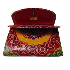 Bolso de Mujer Compacto de Cuero Genuino, Estilo Bohemio, Patrón de Camuflaje, Cierre de Cremallera y Botón, Capacidad de 1-1.9L, para Viajes y Oficina - Product Image 1