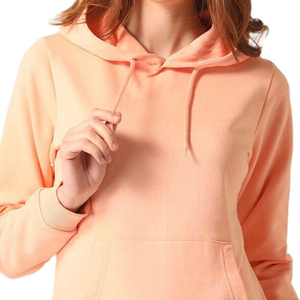 Manches longues 2024 vente en gros couleur unie femmes pull à capuche surdimensionné tenue décontracté à manches longues sweats à capuche sweat - Product Image 3