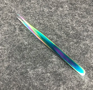 ANAAIF Juego de pinzas para cejas de Color arcoíris de acero inoxidable, 4 Uds., aplicador de pestañas de Punta puntiaguda, regalo para pestañas y depilación - Product Image 2