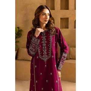 <b>BATIK</b>-2PC Bohemian Style Spring/Summer Lawn Embroidered Sequin Shirt and Embroidered Trouser-BIC-225 - Product Image 2