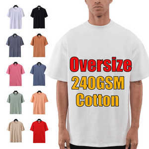 Boxy de luxe personnalisé blanc 100% coton T-shirt épais surdimensionné T-shirt blanc épais pour hommes - Product Image 3