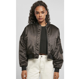 Nouveau meilleur Style recadrée soie femmes Satin vestes en gros à la mode blanc femmes Satin vestes bas quantité minimale de commande fabricant - Product Image 1