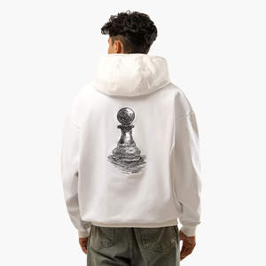 Sweat à capuche surdimensionné noir super confortable pour l'hiver 350 GSM 65% coton filé à l'anneau 35% polyester imprimé vêtements longs ODM approvisionnement - Product Image 4