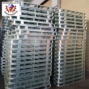 Venta al por mayor Galvanizado Logística Almacén de servicio pesado Paleta de metal Apilamiento Paleta de acero Hecho en Vietnam - Product Image 3
