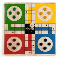 Jeu de Ludo en bois de grande qualité, pièces faites à la main, finition personnalisée, plateau de jeu coloré pour enfants et adultes, logo personnalisé Prisma