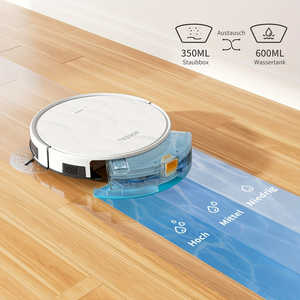 Aspiradora Robótica Inteligente Tesvor, 6000 Pa de Succión Potente, Navegación LDS, Tanque de Agua de 350 ml para Función de Fregado, Plástico - Product Image 4